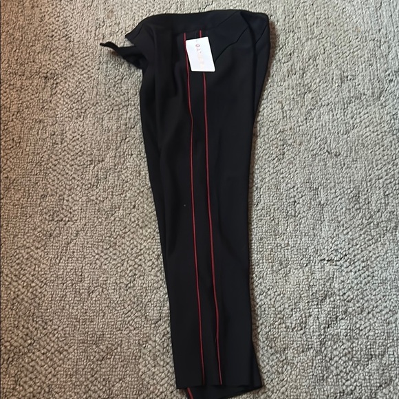 Athleta Black Pants with Red Accent stripes - Picture 8 of 9